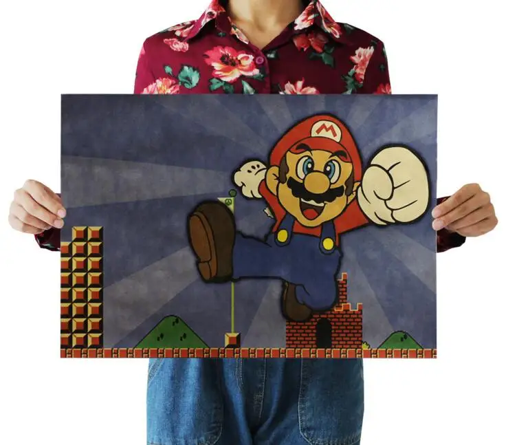 Hobbies Classic Toys Sticker Home decor Super Marie Mario wall stickers rooms Kraft Paper Painting Vintage Poster Wall Stickers
Hobbies Classic Toys Sticker Home decor Super Marie Mario wall stickers rooms Kraft Paper Painting Vintage Poster Wall Stickers