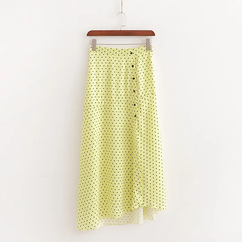 2019 Women Neon Polka Dot Skirt Chic Asymmetric Hem Button Sexy Split Casual Office Midi Skirts
2019 Women Neon Polka Dot Skirt Chic Asymmetric Hem Button Sexy Split Casual Office Midi Skirts