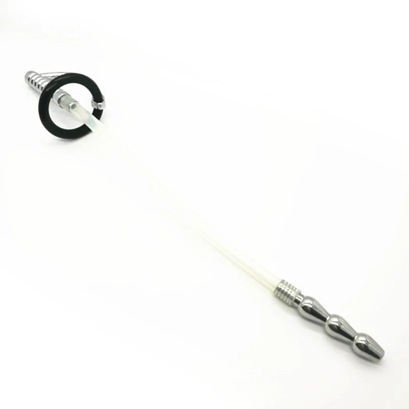 Sex Male Masturbator Catheter Urethral Stretching Penis Plug Sex Toys for Man Urethral Dilators Sounding with Penis Delay Ring