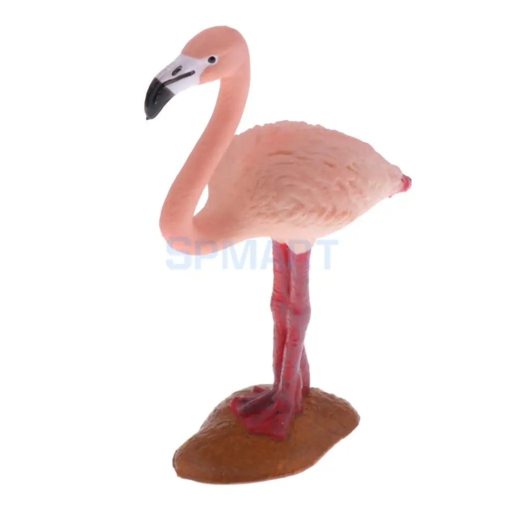 2pcs Realistic Wildlife Animal Flamingo Model Figurine Nature Educational Toy Home Decoration Xmas Gifts