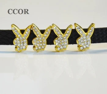 CCOR, 50PCS 8MM Golden Rabbit Head Slide Charms Slide Beads With Clear Rhinestone Fit 8mm Belts, Bracelets, pet collars
CCOR, 50PCS 8MM Golden Rabbit Head Slide Charms Slide Beads With Clear Rhinestone Fit 8mm Belts, Bracelets, pet collars