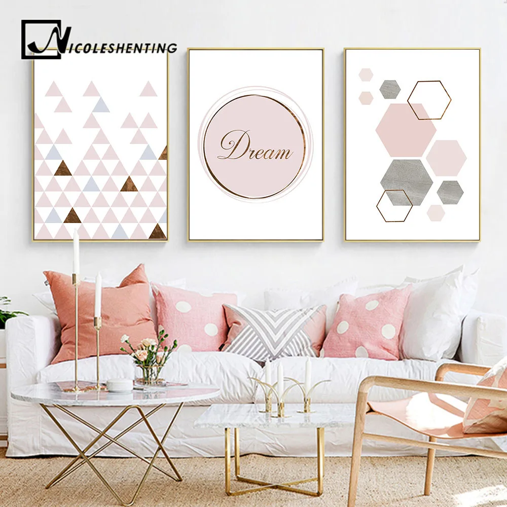 Pink Geometry Canvas Art Posters and Prints Abstract Painting Nordic Style Wall Pictures for Living Room Modern Home Decor
Pink Geometry Canvas Art Posters and Prints Abstract Painting Nordic Style Wall Pictures for Living Room Modern Home Decor