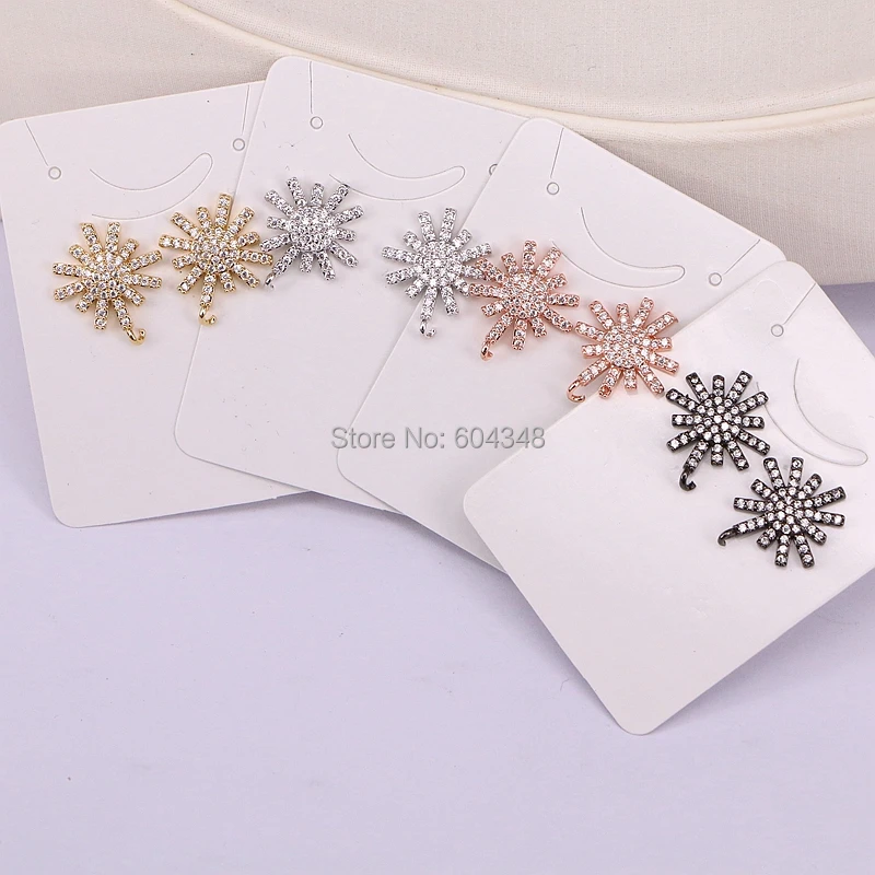 5 Pairs ZYZ180-8828 Flower Shaped Zirconia Earring Studs, Micro Pave CZ Crystal Stud Earrings Findings
5 Pairs ZYZ180-8828 Flower Shaped Zirconia Earring Studs, Micro Pave CZ Crystal Stud Earrings Findings