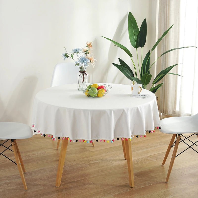 Decorative Table Cloth Round Tablecloth Table Cover Event Party Tablecloth Hotel Banquet Table Cover With Tassel Wedding Decor
Decorative Table Cloth Round Tablecloth Table Cover Event Party Tablecloth Hotel Banquet Table Cover With Tassel Wedding Decor