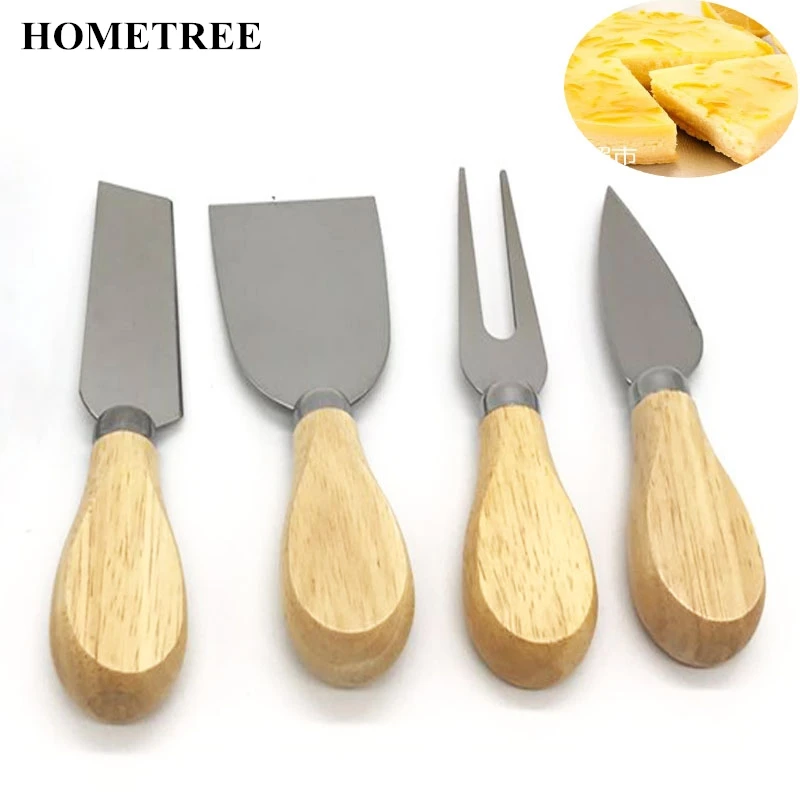 HOMETREE New 4pcs Set Knives Bard Set Oak Bamboo Wood Handle Cheese Knife Slicer Kit Kitchen Cooking Tools Cutter Useful H458
HOMETREE New 4pcs Set Knives Bard Set Oak Bamboo Wood Handle Cheese Knife Slicer Kit Kitchen Cooking Tools Cutter Useful H458