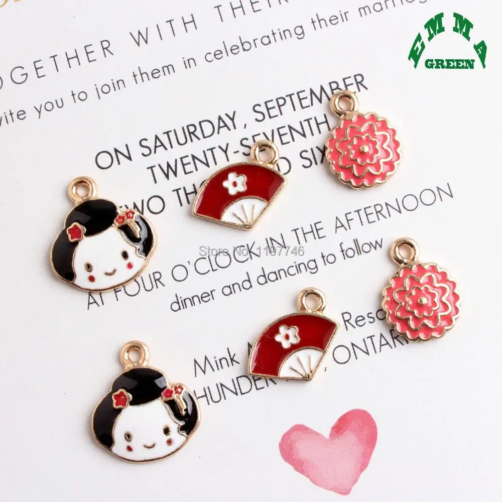 Japan Geisha Fan Sakura 10 pieces 15mm 17mm Tiny Jewelry Making Charms for Bracelet Earrings DIY Charm
Japan Geisha Fan Sakura 10 pieces 15mm 17mm Tiny Jewelry Making Charms for Bracelet Earrings DIY Charm
