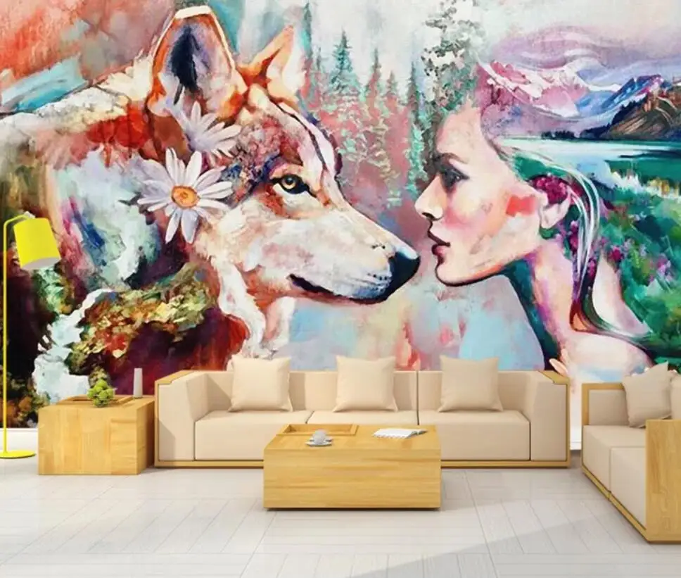 Modern abstract sexy beauty hand-painted oil painting animal decoration wallpaper mural background wall 3D background wall
Modern abstract sexy beauty hand-painted oil painting animal decoration wallpaper mural background wall 3D background wall