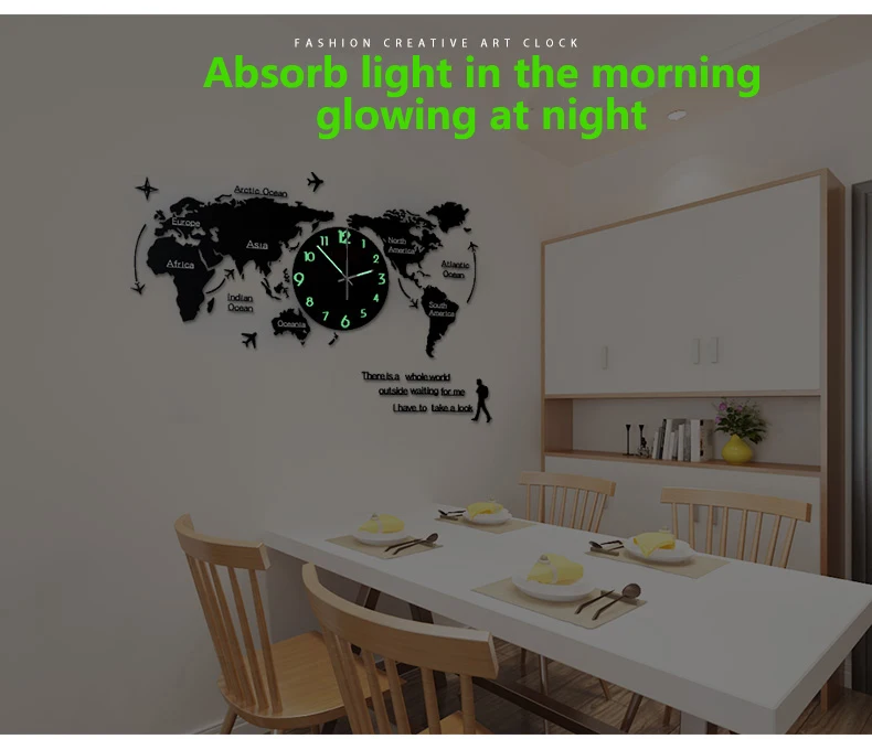 JMY watch video 7kg 125*55cm or 74*34cm 3d Luminous World Map Wall Clock Luminous Modern Design Acrylic Clocks Stickers Wall
JMY watch video 7kg 125*55cm or 74*34cm 3d Luminous World Map Wall Clock Luminous Modern Design Acrylic Clocks Stickers Wall