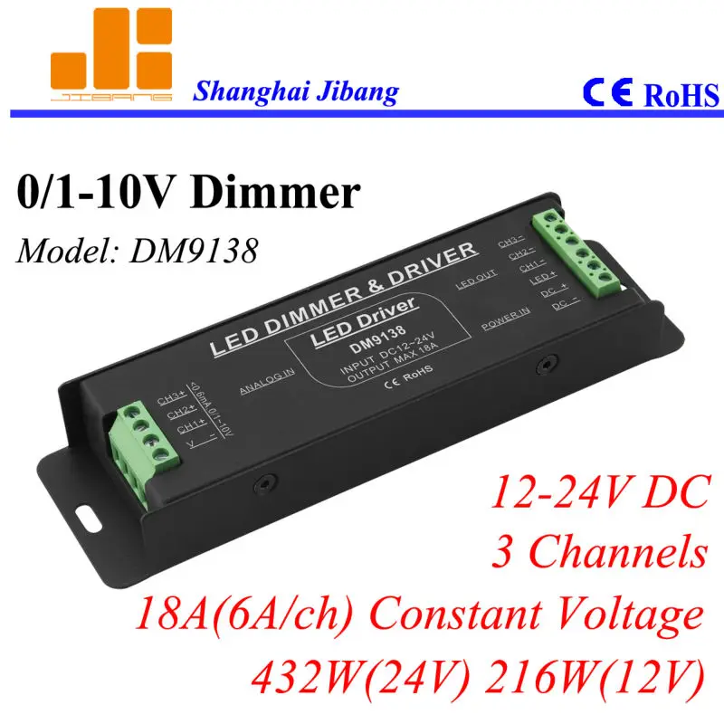 Free Shipping 0-10V dimming LED driver, 0-10V dimmers, 3 Channels/12V-24V/18A/432W pn:DM9138
Free Shipping 0-10V dimming LED driver, 0-10V dimmers, 3 Channels/12V-24V/18A/432W pn:DM9138