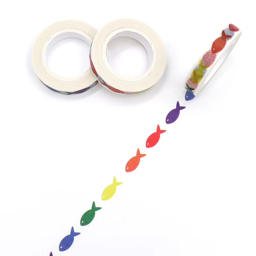 10m*8mm Creative Colorful Fish Washi Tape High Sticky Masking Tape Office Supply Kawaii Adhesive Paper Tape DIY Book Diary
10m*8mm Creative Colorful Fish Washi Tape High Sticky Masking Tape Office Supply Kawaii Adhesive Paper Tape DIY Book Diary