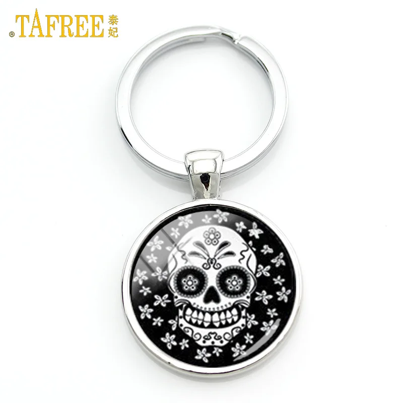 TAFREE Black and white sugar skull key chains rings festival in Mexico men keychain The Day Of The Dead gifts jewelry KC266
TAFREE Black and white sugar skull key chains rings festival in Mexico men keychain The Day Of The Dead gifts jewelry KC266