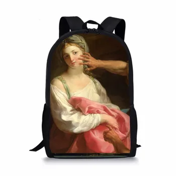 

New Famous Monet oil painting Backpacks Women Men Shoulder Travel Bags For Teen Boy Girls School Book Bag Da Vinci Van gogh Sac