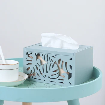 European Modern Hollow Leaves Design Rectangle Shaped Blue White Wooden Tissue Box Home Tabletop Center Decor Wood Napkin Holder
European Modern Hollow Leaves Design Rectangle Shaped Blue White Wooden Tissue Box Home Tabletop Center Decor Wood Napkin Holder