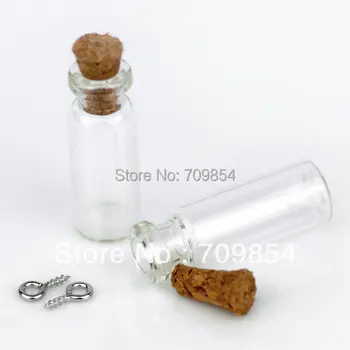 300pcs/lot small clear glass bottle vials charms pendants 10*28*5mm-Glass bottle with cork and silver eyehook
300pcs/lot small clear glass bottle vials charms pendants 10*28*5mm-Glass bottle with cork and silver eyehook