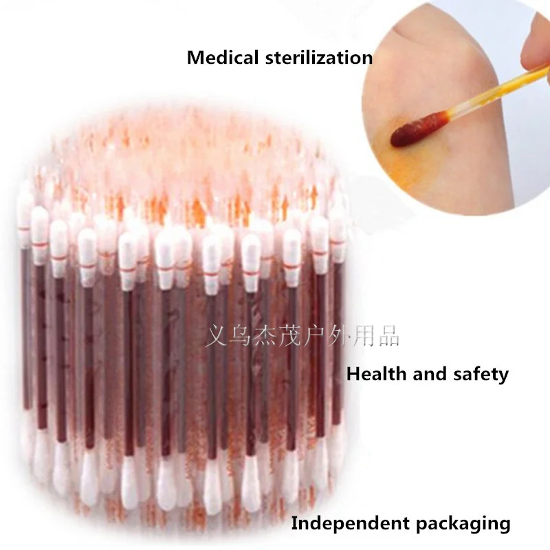 100 Pieces First aid kit iodine cotton stick iodine disinfected cotton swab Outdoor emergency medical Wound care dressing
100 Pieces First aid kit iodine cotton stick iodine disinfected cotton swab Outdoor emergency medical Wound care dressing