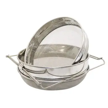 Stainless Steel Double-decker Honey Filters Strainer Network Screen Mesh Filter Beekeeping Tools
Stainless Steel Double-decker Honey Filters Strainer Network Screen Mesh Filter Beekeeping Tools