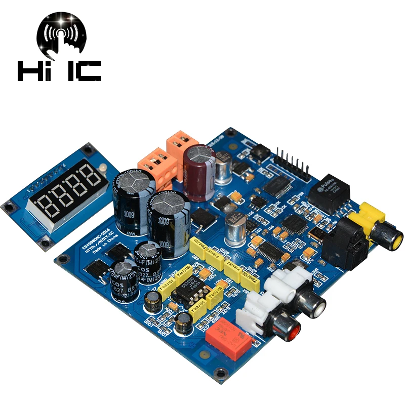 CS4398 Audio Decoder DAC Coaxial Optical Fiber Soft Control AK4118 Receiver with Sample Rate Display 24Bit 192KHz Amplifier
CS4398 Audio Decoder DAC Coaxial Optical Fiber Soft Control AK4118 Receiver with Sample Rate Display 24Bit 192KHz Amplifier