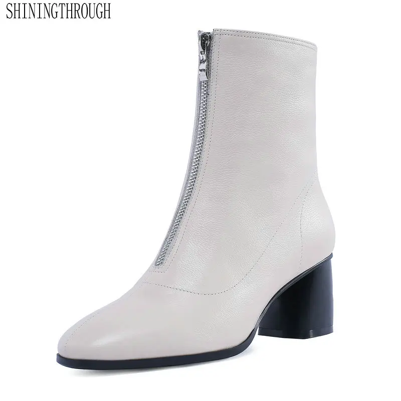 Genuine Leather High Heel Women Boots Fashion Ankle Zipper Women Shoes Spring Autumn Party Dancing Ladies Shoes
Genuine Leather High Heel Women Boots Fashion Ankle Zipper Women Shoes Spring Autumn Party Dancing Ladies Shoes
