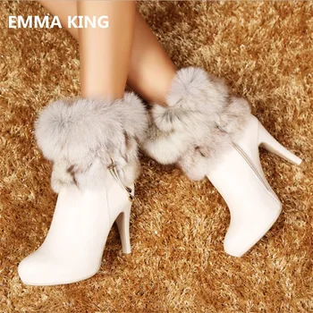 EMMA KING 2018 New Women Sexy Rabbit Hair Winter Snow Boots Women Fur Studded Zipper High Thin Heel Round Toe Martin Ankle Boots
EMMA KING 2018 New Women Sexy Rabbit Hair Winter Snow Boots Women Fur Studded Zipper High Thin Heel Round Toe Martin Ankle Boots