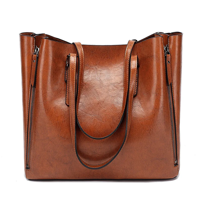 luxury handbags women bags designer Oil wax Zipper Leather Bag High capacity Shoulder Bags for 2018 sac a main bolsa feminina
luxury handbags women bags designer Oil wax Zipper Leather Bag High capacity Shoulder Bags for 2018 sac a main bolsa feminina