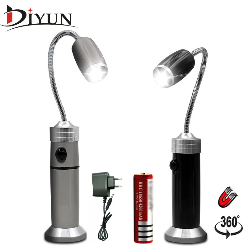 Q5 LED Flashlight torch Maintenance Work Lamp / Magnet Work Examining Light / Working & Reading Light with 18650+charger
Q5 LED Flashlight torch Maintenance Work Lamp / Magnet Work Examining Light / Working & Reading Light with 18650+charger