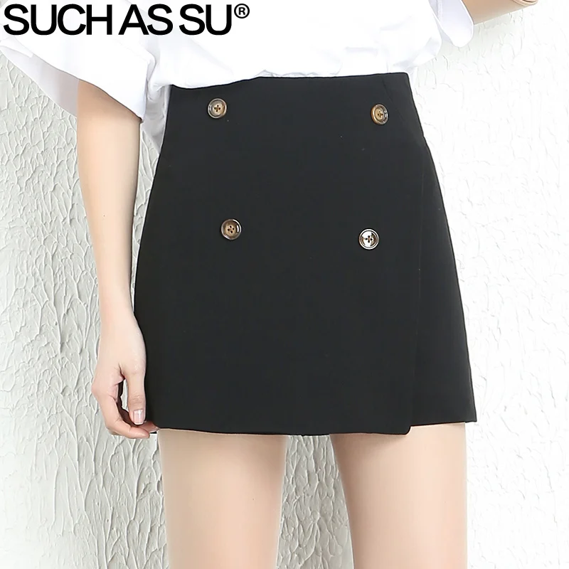 SUCH AS SU Spring Summer Knit Mini Skirt Women 2018 Black Button High Waist Asymmetrical Skirt S-3XL Office Lady Short Skirt
SUCH AS SU Spring Summer Knit Mini Skirt Women 2018 Black Button High Waist Asymmetrical Skirt S-3XL Office Lady Short Skirt