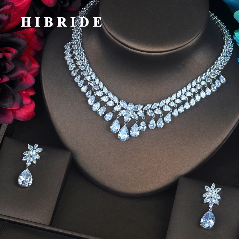 HIBRIDE Beautiful Luxury Full Jewelry Sets For Women Bride Necklace Set Wedding Dubai Dress Accessories Wholesale Price N-402
HIBRIDE Beautiful Luxury Full Jewelry Sets For Women Bride Necklace Set Wedding Dubai Dress Accessories Wholesale Price N-402