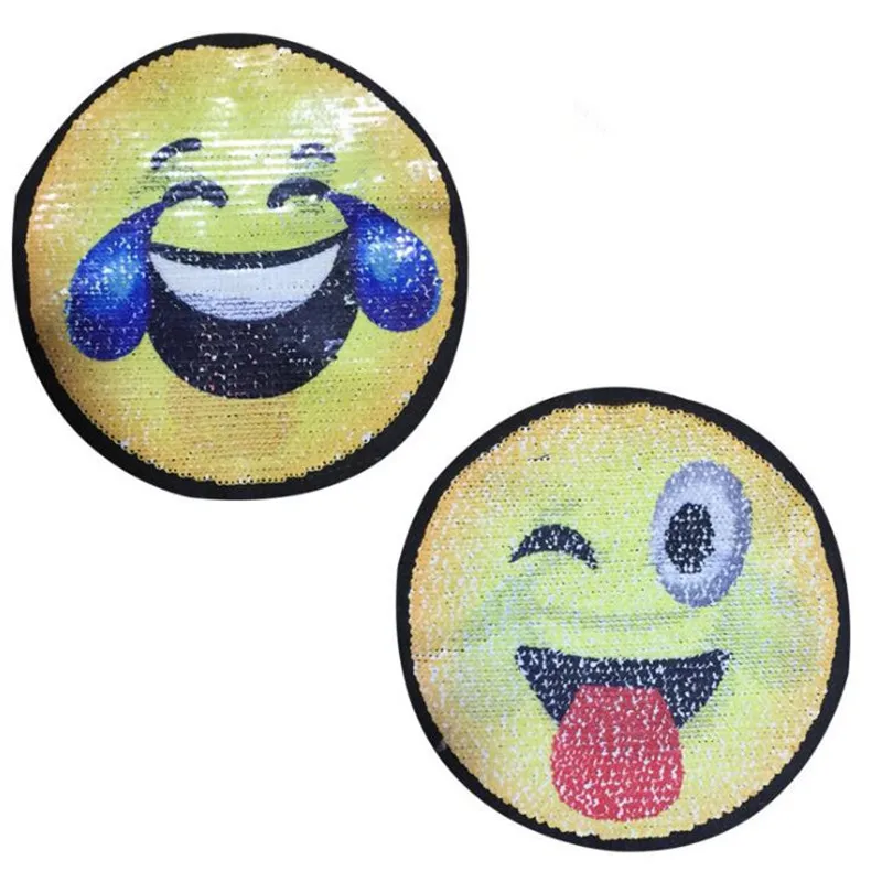 Reversible change color sequins patch deal with it clothes 205mm smile face patches for clothing t shirt women flower stickers
Reversible change color sequins patch deal with it clothes 205mm smile face patches for clothing t shirt women flower stickers