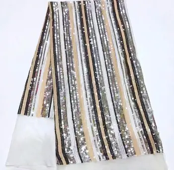 Gold White African 3D Sequins Lace Fabric 2019 High Quality Lace French Sequence Tulle Lace Nigerian Lace Fabrics For Wedding
Gold White African 3D Sequins Lace Fabric 2019 High Quality Lace French Sequence Tulle Lace Nigerian Lace Fabrics For Wedding