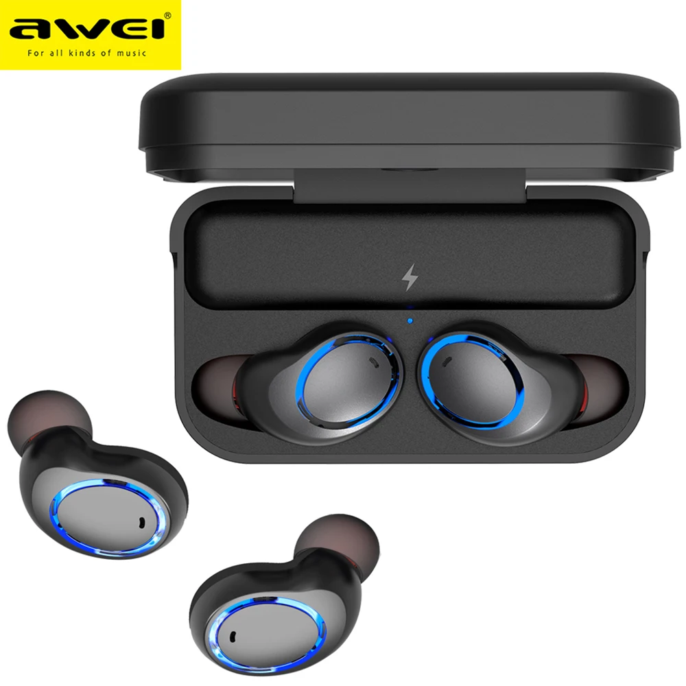 Awei T3 TWS Binaural Bluetooth Earphones IPX4 Waterproof Wireless In-Ear Stereo Earbuds With MIC And Charging Dock
Awei T3 TWS Binaural Bluetooth Earphones IPX4 Waterproof Wireless In-Ear Stereo Earbuds With MIC And Charging Dock