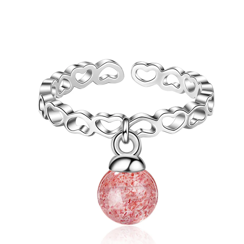 Romantic Love Heart Pink Strawberry Quartz 925 Sterling Silver Lady Finger Rings Jewelry For Women Engagement Ring No Fade
Romantic Love Heart Pink Strawberry Quartz 925 Sterling Silver Lady Finger Rings Jewelry For Women Engagement Ring No Fade