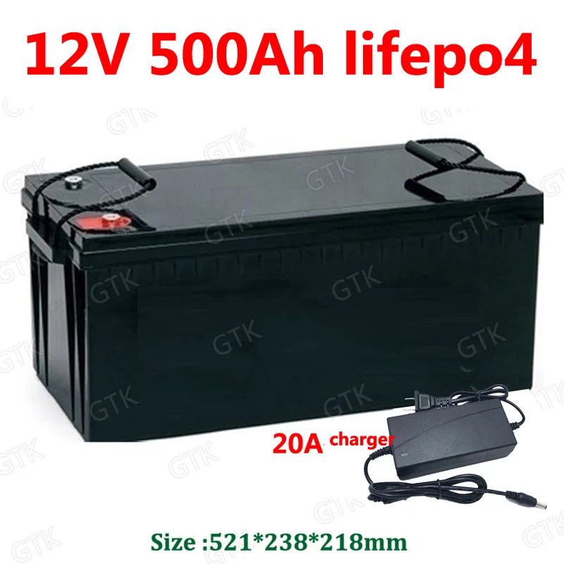 GTK waterproof 12V 500AH Lifepo4 battery lithium BMS 4S 12.8V 500Ah for golf cart Solar Storage boat RV camper +20A charger
GTK waterproof 12V 500AH Lifepo4 battery lithium BMS 4S 12.8V 500Ah for golf cart Solar Storage boat RV camper +20A charger