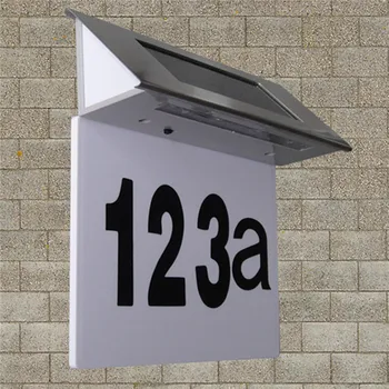Lumiparty High Quality Solar Powered Stainless Steel Solar 4 LEDs House Number Illuminated Door Wall Plaque Light lamp
Lumiparty High Quality Solar Powered Stainless Steel Solar 4 LEDs House Number Illuminated Door Wall Plaque Light lamp