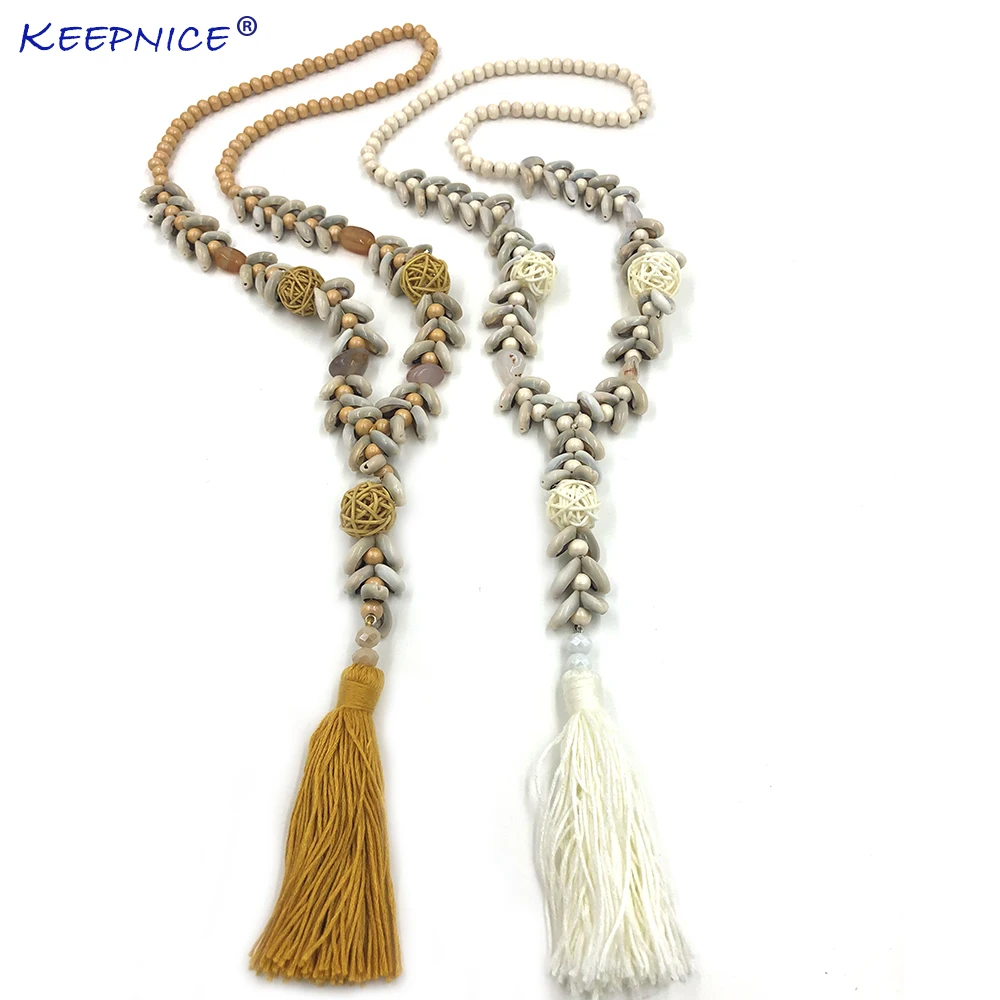 New Handmade Cowrie Shell Beaded Chain Necklace Bohemia Boho hollow Pompoms Long Fringe Tassel Pendant Necklace For Women Summer
New Handmade Cowrie Shell Beaded Chain Necklace Bohemia Boho hollow Pompoms Long Fringe Tassel Pendant Necklace For Women Summer
