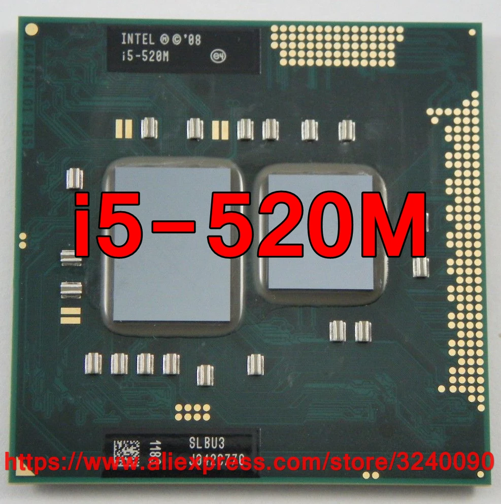 Оригинальный lntel Core i5 520M 2 40 ГГц двухъядерный процессор PGA988 SLBU3 SLBNB мобильный