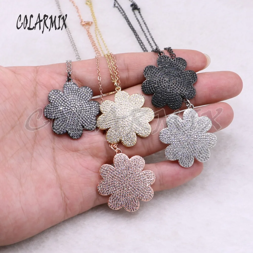 Fashion Zircon Flower pendant necklace Trendy big pendant jewelry necklace Jewelry gift for lady 3518
Fashion Zircon Flower pendant necklace Trendy big pendant jewelry necklace Jewelry gift for lady 3518
