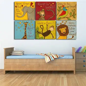Free Shipping Canvas Painting Print Painting 6 Pieces/Set Modern Cartoon Animals Wall Pictures Kids Room Wall Decor No Frame
Free Shipping Canvas Painting Print Painting 6 Pieces/Set Modern Cartoon Animals Wall Pictures Kids Room Wall Decor No Frame