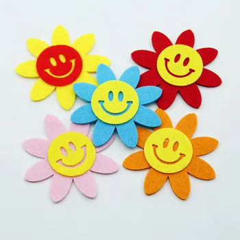 Smile Sun Flower Mixed Color Felt 8.5cm Fabric Cloth Material DIY Handmade Free Cutting Kindergarten Kids Home Room Decor Crafts
Smile Sun Flower Mixed Color Felt 8.5cm Fabric Cloth Material DIY Handmade Free Cutting Kindergarten Kids Home Room Decor Crafts