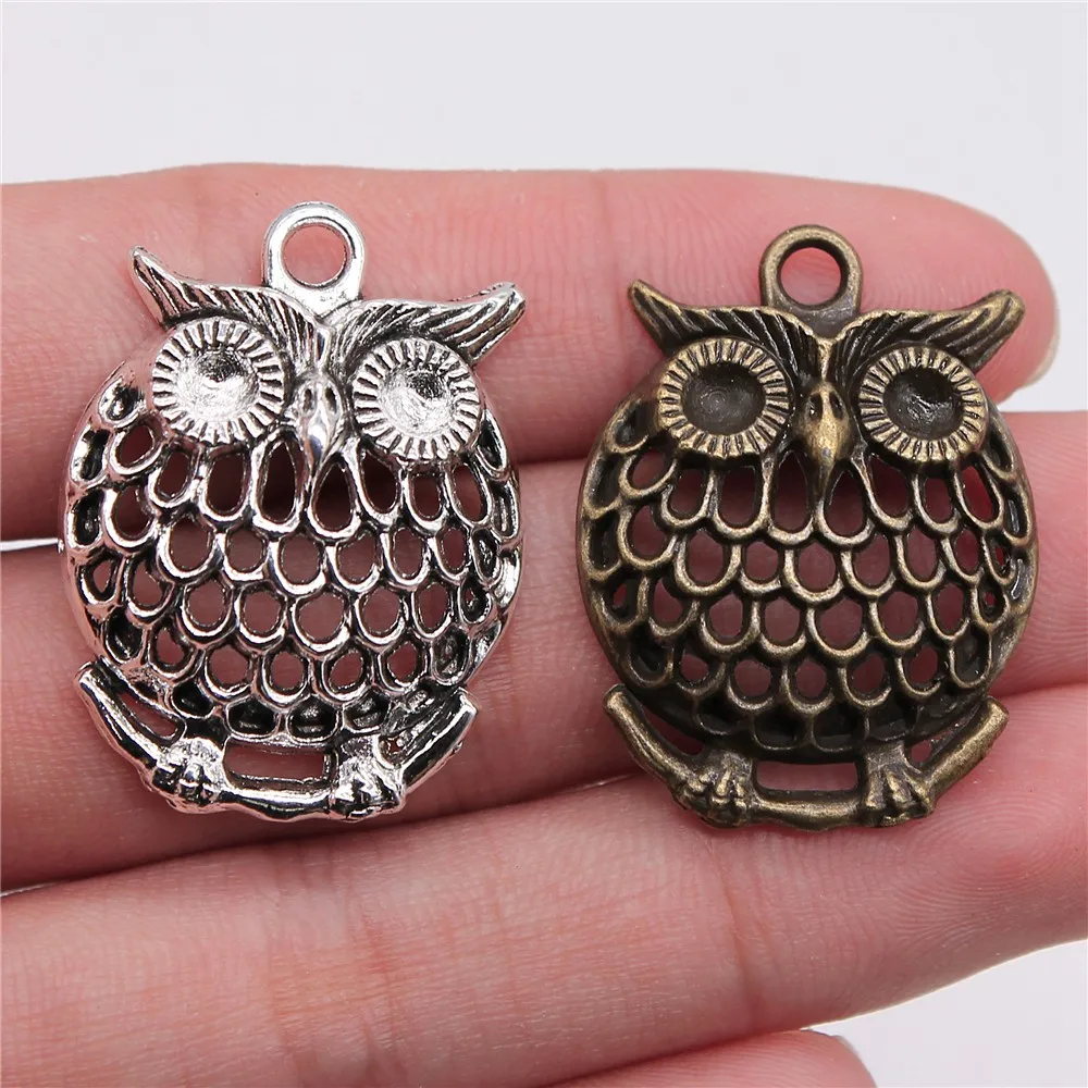 WYSIWYG 3pcs 33x25mm 2 Colors Antique Silver Antique Bronze Plated Owl Charm DIY Owl Pendants For Jewelry Making Owl Pendants
WYSIWYG 3pcs 33x25mm 2 Colors Antique Silver Antique Bronze Plated Owl Charm DIY Owl Pendants For Jewelry Making Owl Pendants