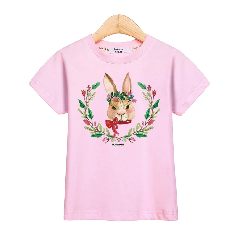 2019 Summer kids tops Peter Rabbit baby girls t-shirt cartoon print clothes kid boys short sleeve tees wreath fashion girl top
2019 Summer kids tops Peter Rabbit baby girls t-shirt cartoon print clothes kid boys short sleeve tees wreath fashion girl top