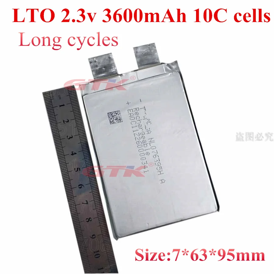 6pcs LTO 2.3v 3.6Ah 2.4v 3600mAh Lithium titanate battery cell 10C 3500mah for diy pack power long cycle 20000 12v 14.4v
6pcs LTO 2.3v 3.6Ah 2.4v 3600mAh Lithium titanate battery cell 10C 3500mah for diy pack power long cycle 20000 12v 14.4v