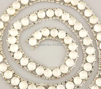 1 Yard Clear White Round Pearl with A Grade Crystals Rhinestones Ribbon Trim Lace For Sewing Wedding Dress Craft
1 Yard Clear White Round Pearl with A Grade Crystals Rhinestones Ribbon Trim Lace For Sewing Wedding Dress Craft