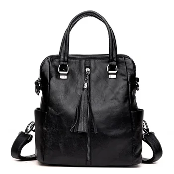 Fashion Vintage Leather Women Handbag Women Messenger Bag Ladies Tote Tassel Multifunction Large Capacity Crossbody Shoulder Bag
Fashion Vintage Leather Women Handbag Women Messenger Bag Ladies Tote Tassel Multifunction Large Capacity Crossbody Shoulder Bag