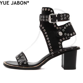 YUE JABON Cheap Casual Street Style Buckle Strap Gladiator Sandals Stud Rivets Open Toe Women Rome Sandals Lady Ankle Wrap Heels
YUE JABON Cheap Casual Street Style Buckle Strap Gladiator Sandals Stud Rivets Open Toe Women Rome Sandals Lady Ankle Wrap Heels