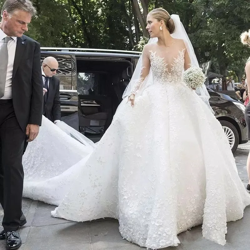 Vestidos De Novia Plus Size luxury Wedding Dresses Long Sleeve Lace Appliques Illusion Charming Bridal Dresses Wedding Gown
Vestidos De Novia Plus Size luxury Wedding Dresses Long Sleeve Lace Appliques Illusion Charming Bridal Dresses Wedding Gown