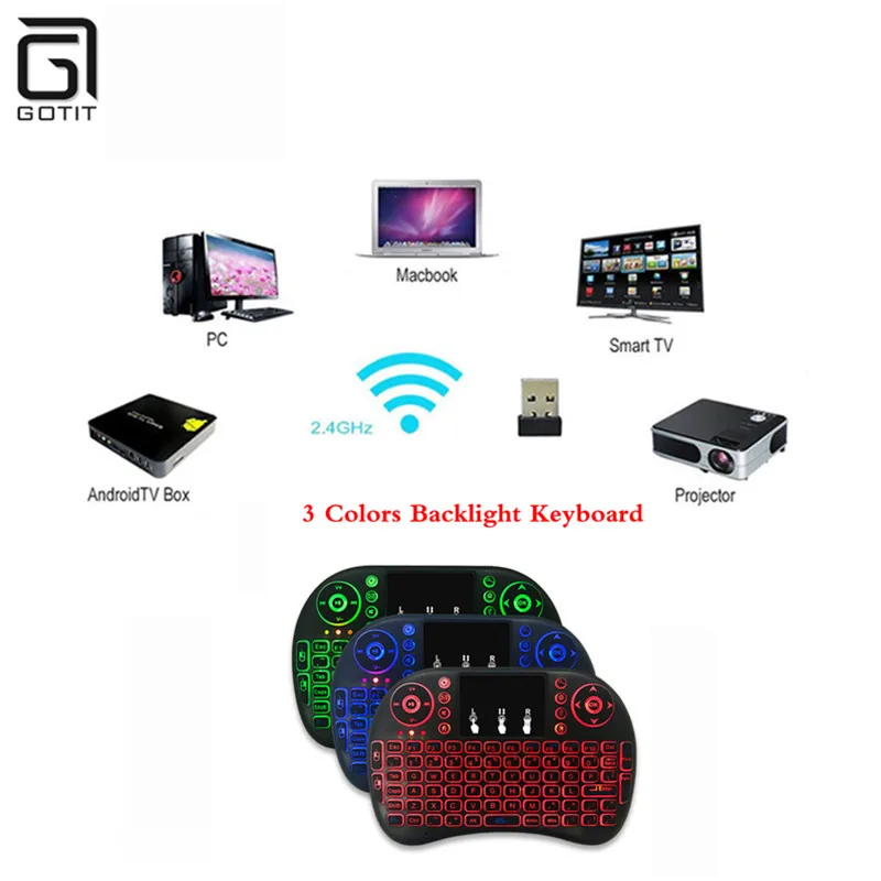 Original Backlight i8 English 2.4GHz Free Shipping Wireless Keyboard Air Mouse Touchpad Handheld for Android TV BOX Mini PC
Original Backlight i8 English 2.4GHz Free Shipping Wireless Keyboard Air Mouse Touchpad Handheld for Android TV BOX Mini PC