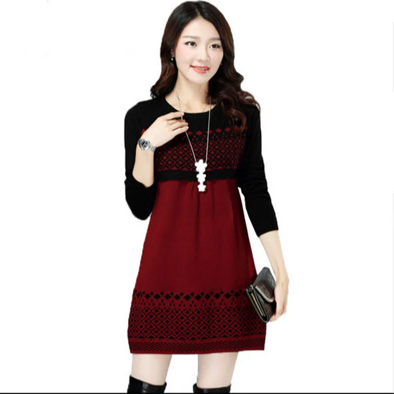 Women sweater dress 2018 spring autumn long sexy Dresses Elastic Long sleeves patchwork Knitted A-Dress O-neck vestido QH0222
Women sweater dress 2018 spring autumn long sexy Dresses Elastic Long sleeves patchwork Knitted A-Dress O-neck vestido QH0222