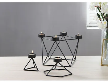 New Black Metal Geometry Tealight Candle Holders Stand Taper Candle Holders For Table Iron Home Wedding Tree Candlestick
New Black Metal Geometry Tealight Candle Holders Stand Taper Candle Holders For Table Iron Home Wedding Tree Candlestick