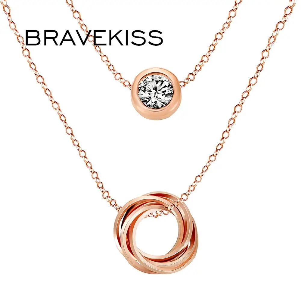 BRAVEKISS Rose Gold Color Genuine Austrian Rhinestones Pendant Crystal Necklace For Women Fashion Jewelry Wholesale BUN0119A
BRAVEKISS Rose Gold Color Genuine Austrian Rhinestones Pendant Crystal Necklace For Women Fashion Jewelry Wholesale BUN0119A