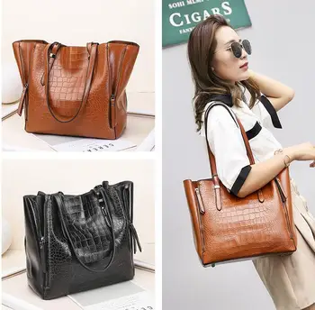 ANAWISHARE Women Leather Handbags Alligator Shoulder Bags Female Large Tote Bags Fashion Handbags Bolsa Feminina Bolsos Mujer
ANAWISHARE Women Leather Handbags Alligator Shoulder Bags Female Large Tote Bags Fashion Handbags Bolsa Feminina Bolsos Mujer